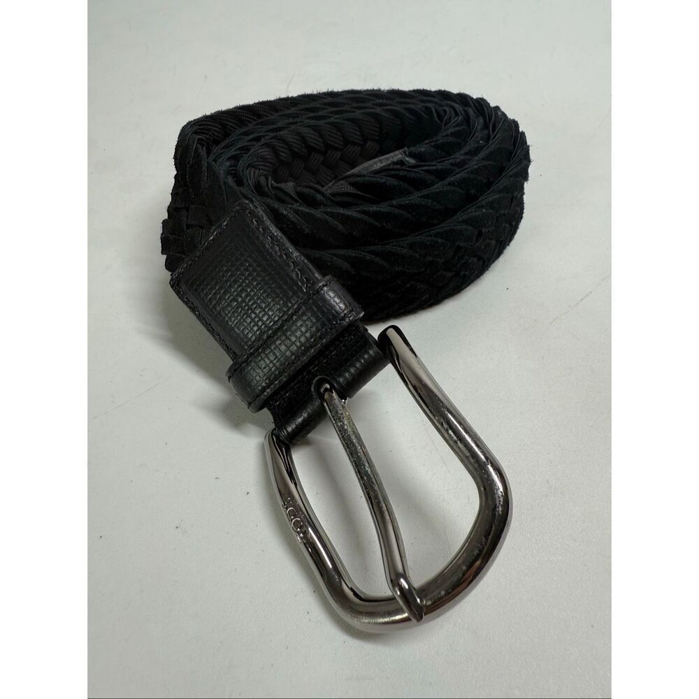 Tod’s Woven Leather Belt Black Size 105 cm/ 41”